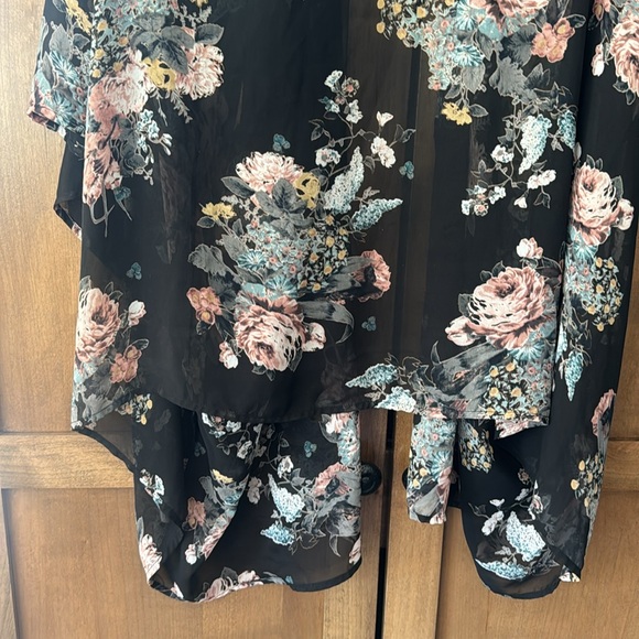 Emerald plus size kimono floral - Picture 5 of 5